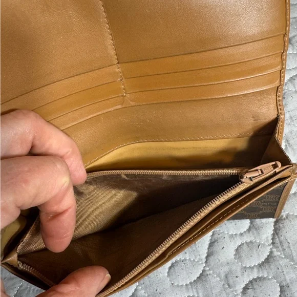 Celine Large Macadam Brown/Tan Envelope Leather Continental Wallet - Picture 16 of 16